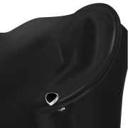 Black Onyx Reuleaux Triangle Silver Earrings, e390st